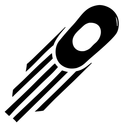 Speeding Capsule Streak Logo #ffffff/#000000