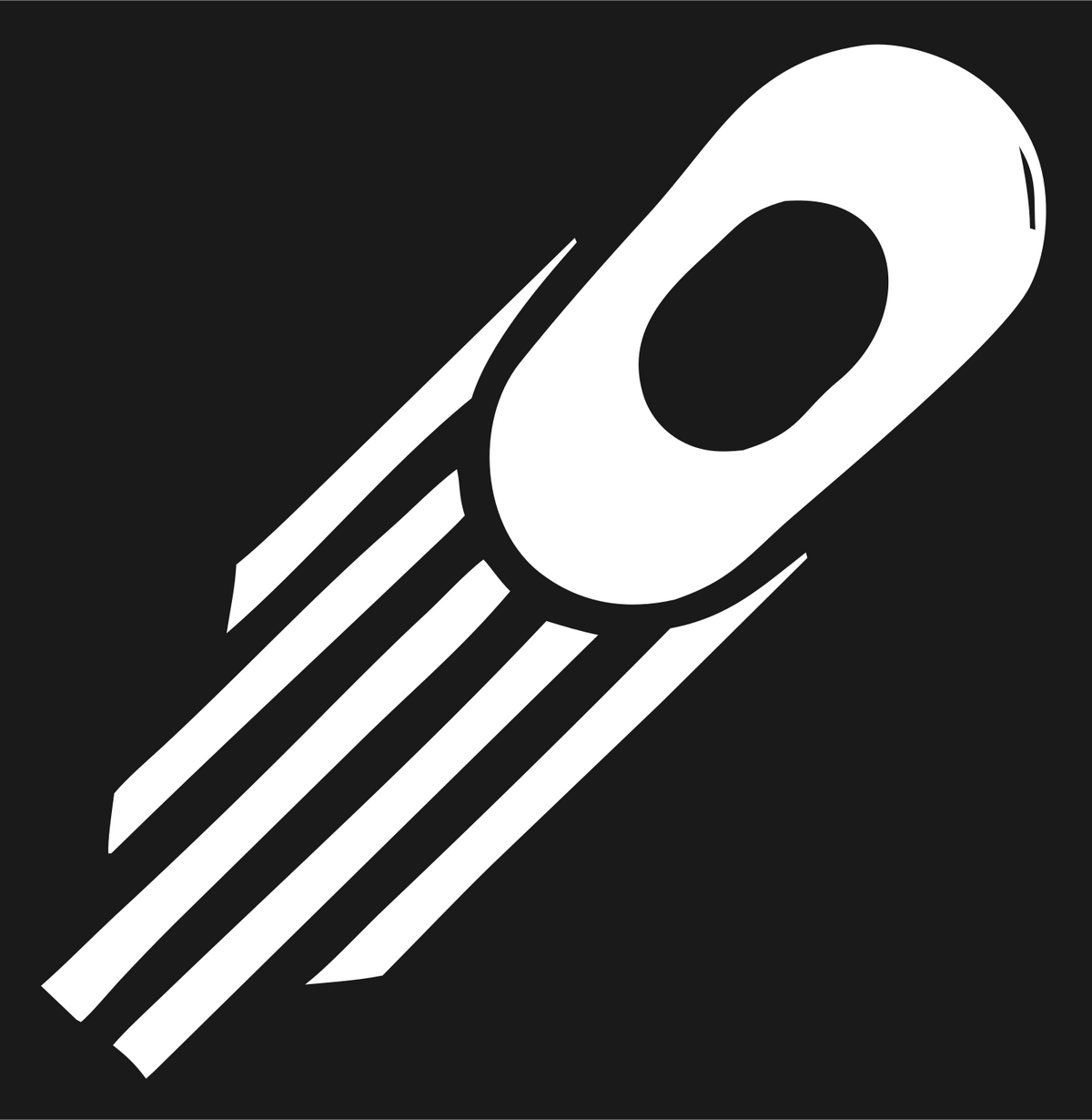 Speeding Capsule Streak Logo #1a1a1a/#ffffff