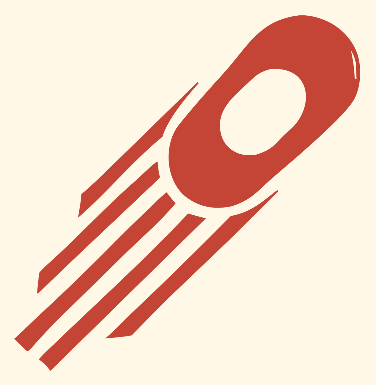 Speeding Capsule Streak Logo #fff8e7/#c44536