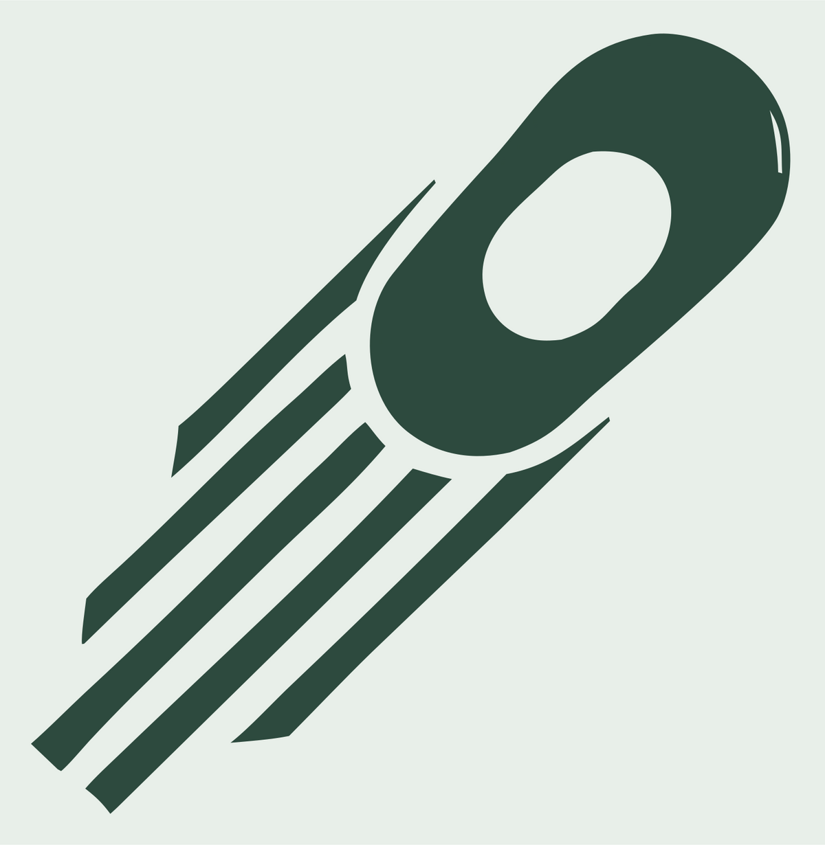 Speeding Capsule Streak Logo #e8efe9/#2d4a3e