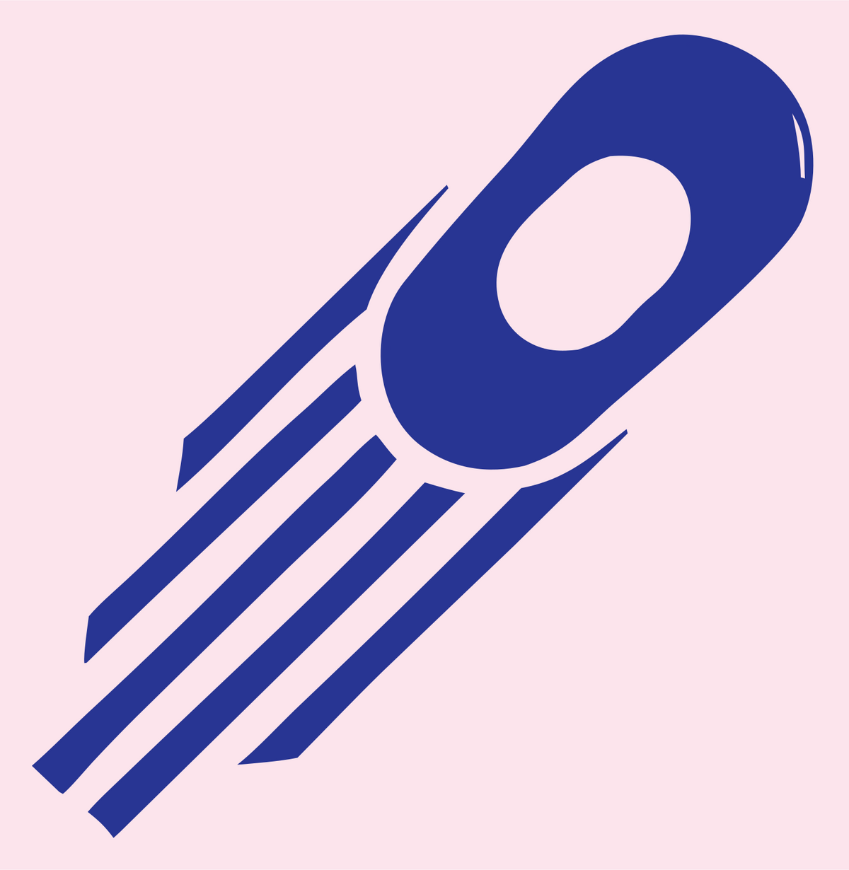 Speeding Capsule Streak Logo #fce4ec/#283593