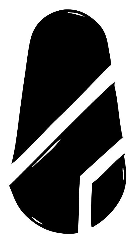 Hand-Drawn Capsule Slash Logo