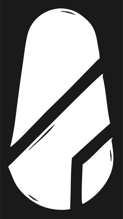 Hand-Drawn Capsule Slash Logo #1a1a1a/#ffffff