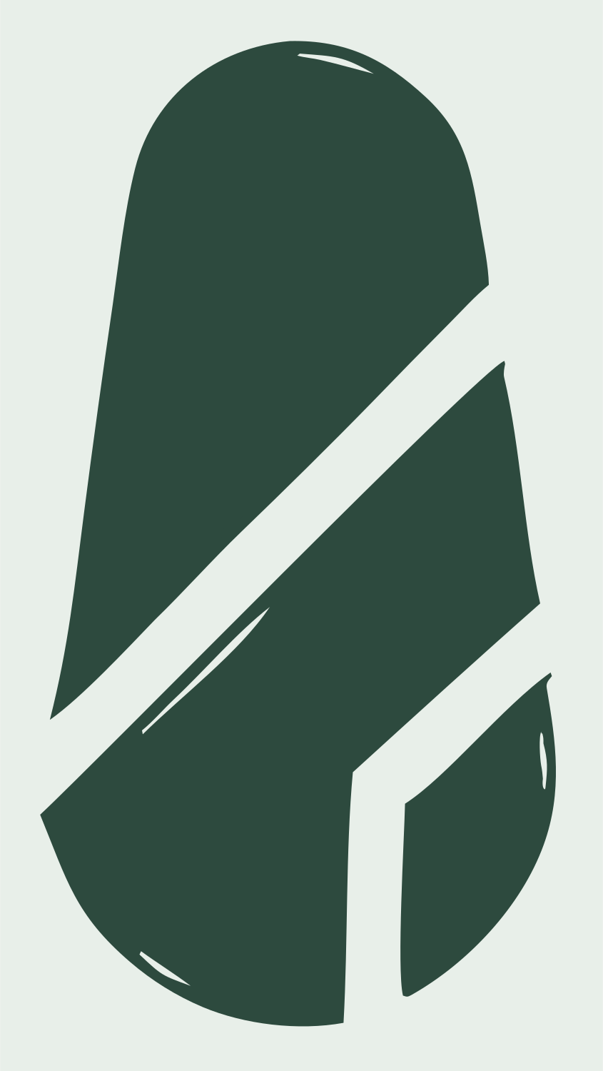 Hand-Drawn Capsule Slash Logo #e8efe9/#2d4a3e