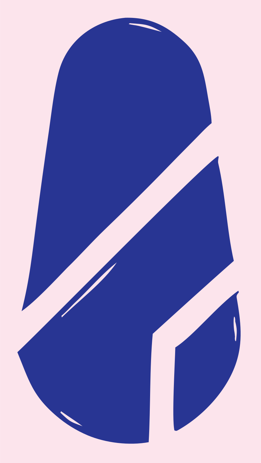 Hand-Drawn Capsule Slash Logo #fce4ec/#283593
