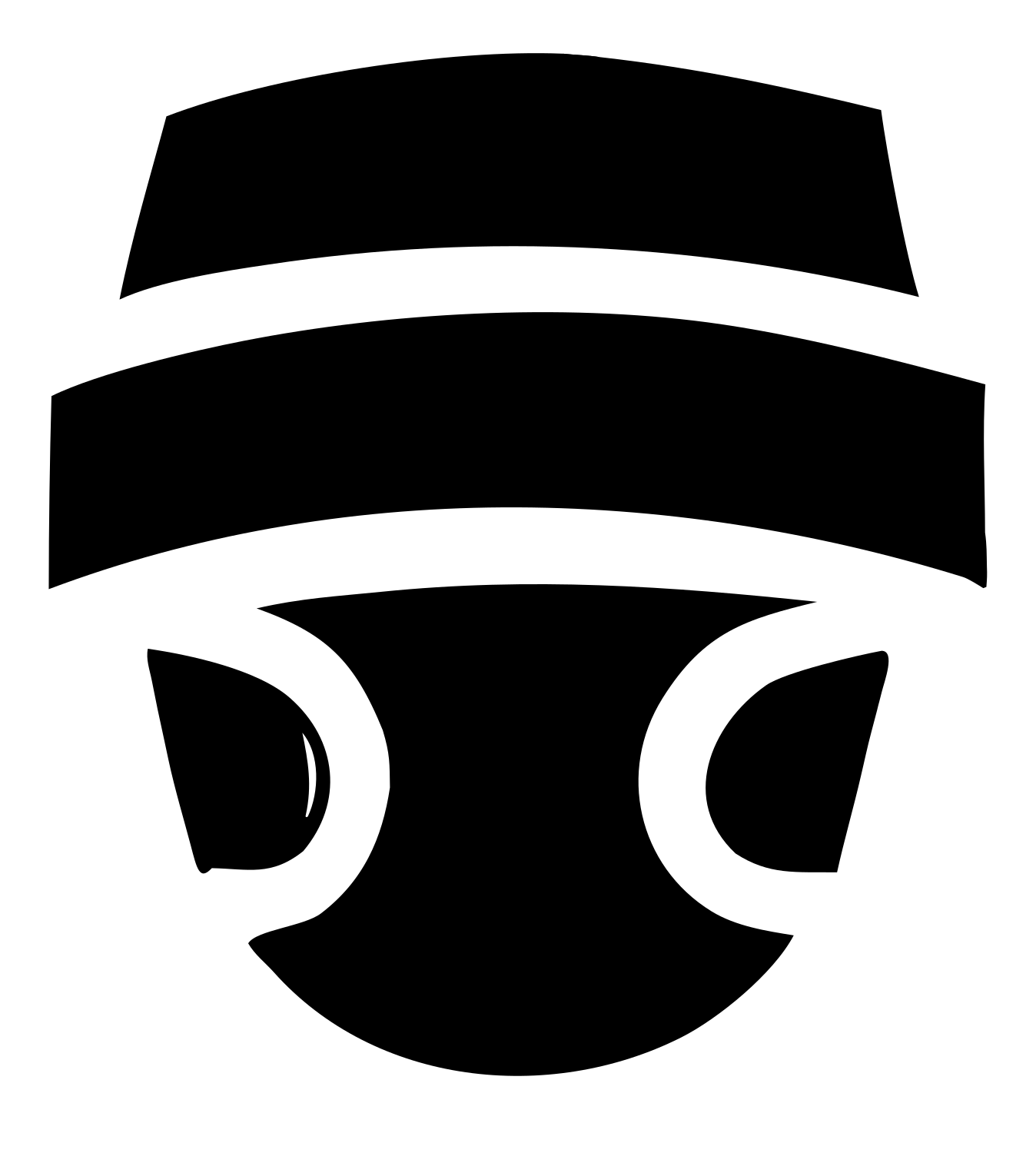 Dome Capsule Visor Logo #ffffff/#000000