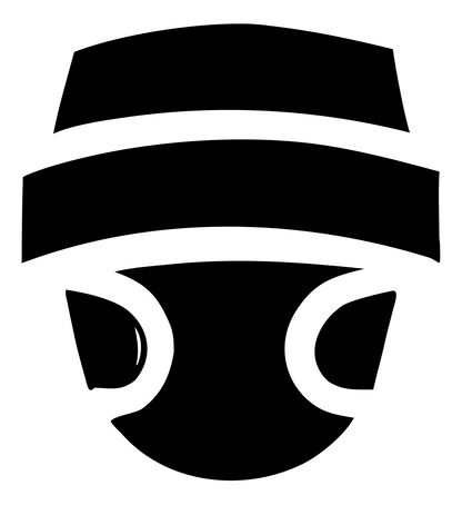 Dome Capsule Visor Logo #ffffff/#000000
