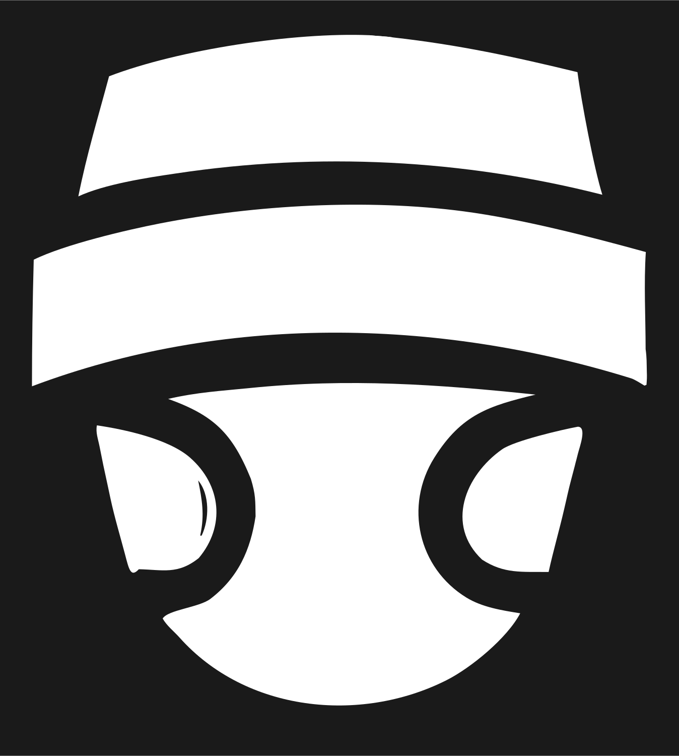 Dome Capsule Visor Logo #1a1a1a/#ffffff