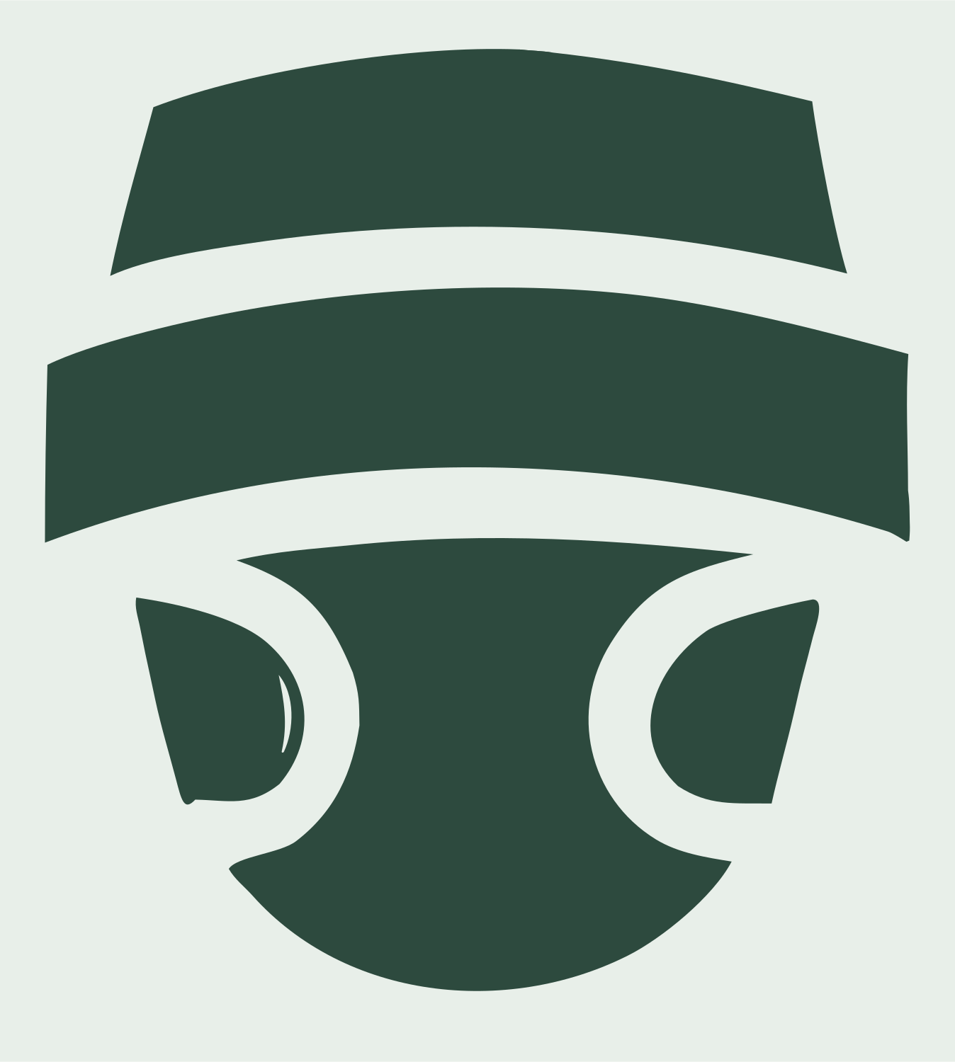 Dome Capsule Visor Logo #e8efe9/#2d4a3e