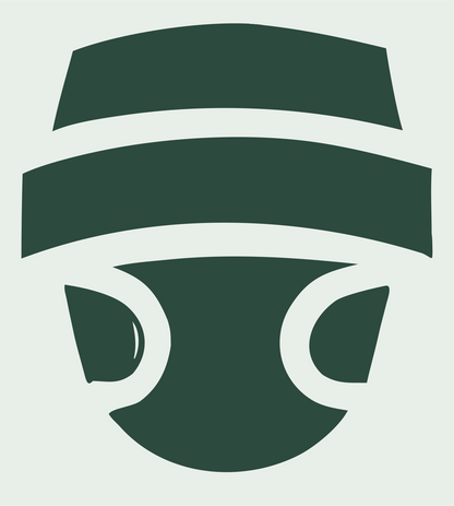 Dome Capsule Visor Logo #e8efe9/#2d4a3e