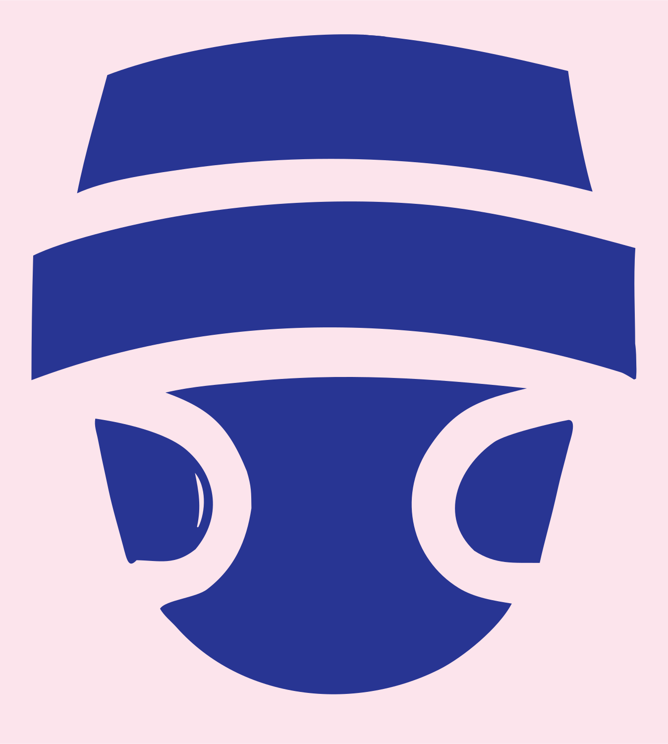 Dome Capsule Visor Logo #fce4ec/#283593
