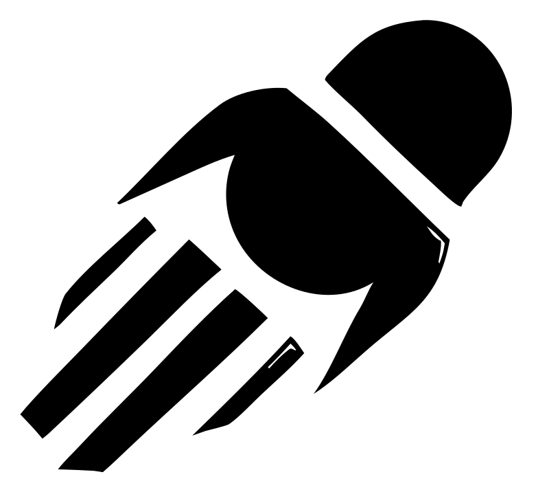 Rocket Capsule Motion Streak Logo