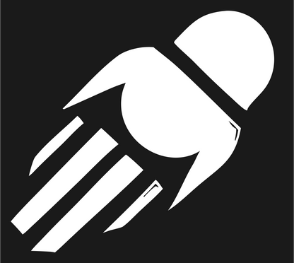 Rocket Capsule Motion Streak Logo #1a1a1a/#ffffff