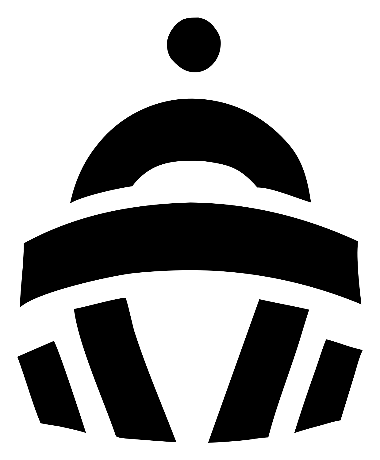 UFO Spacecraft Descent Logo #ffffff/#000000