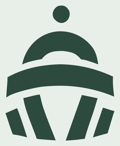 UFO Spacecraft Descent Logo #e8efe9/#2d4a3e