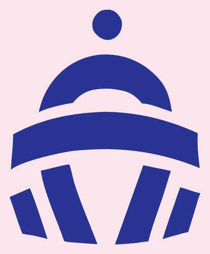 UFO Spacecraft Descent Logo #fce4ec/#283593