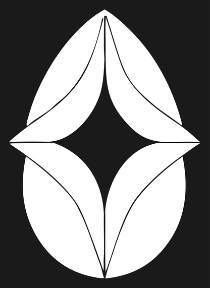 Leaf Petal Star Logo #1a1a1a/#ffffff