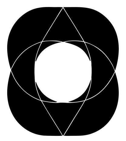 Circle Triangle Overlap Logo #ffffff/#000000