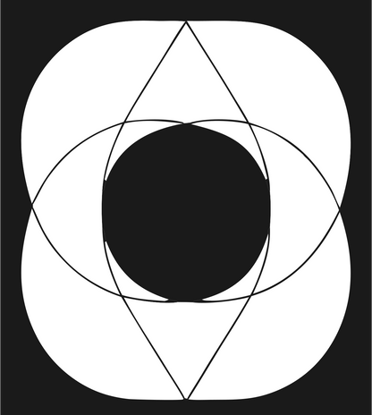 Circle Triangle Overlap Logo #1a1a1a/#ffffff