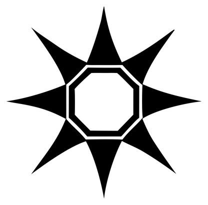 Octagon Star Tarot Logo #ffffff/#000000