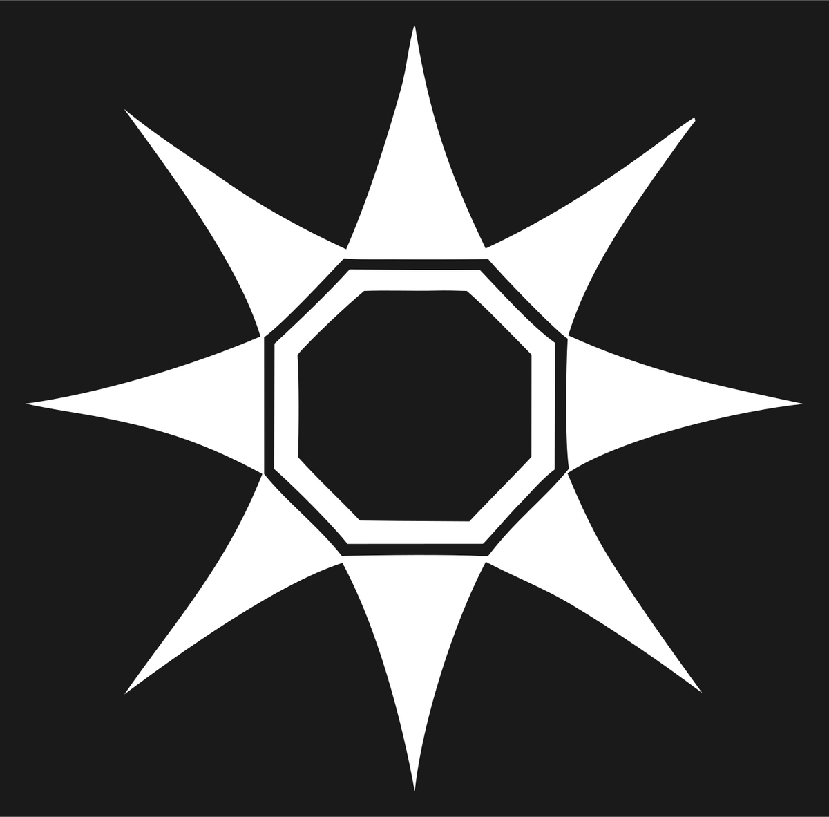 Octagon Star Tarot Logo #1a1a1a/#ffffff