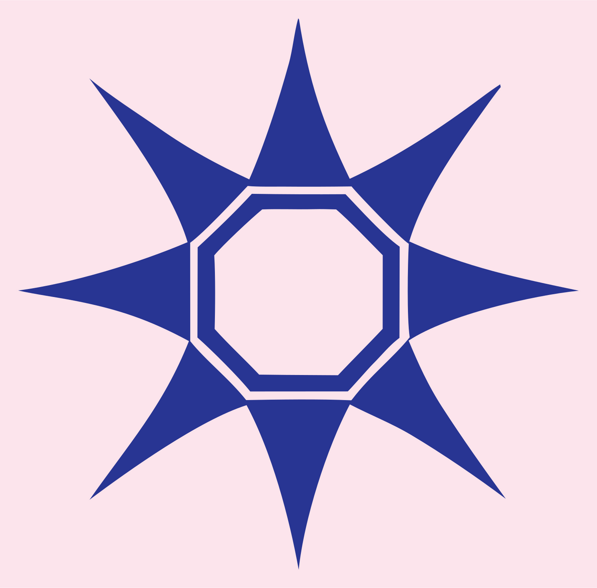 Octagon Star Tarot Logo #fce4ec/#283593