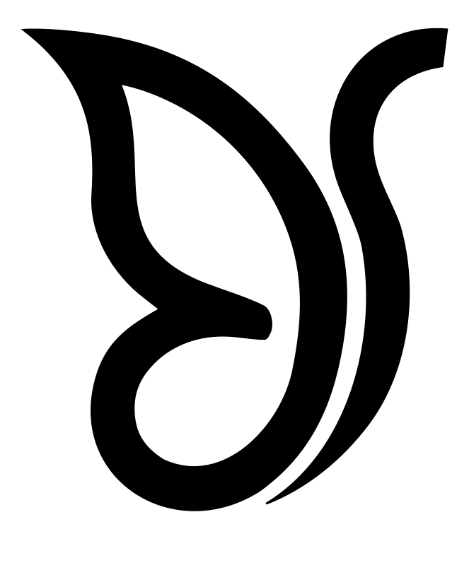 Tulip Butterfly Silhouette Logo