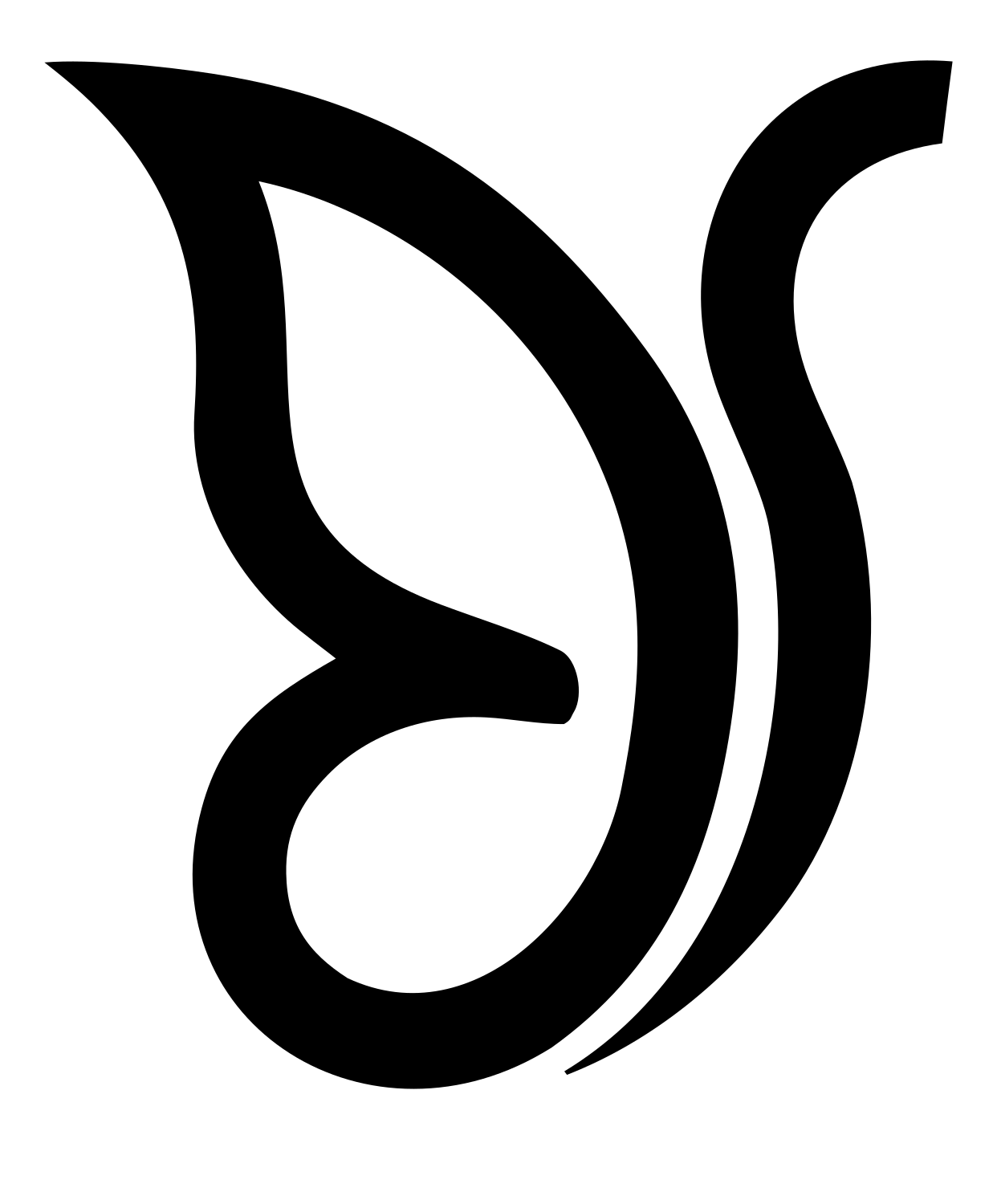 Tulip Butterfly Silhouette Logo #ffffff/#000000
