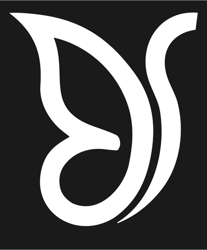 Tulip Butterfly Silhouette Logo #1a1a1a/#ffffff