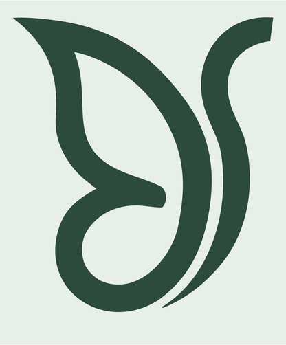 Tulip Butterfly Silhouette Logo #e8efe9/#2d4a3e