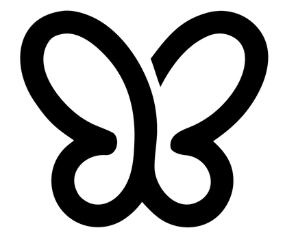 Monoline Butterfly Outline Logo