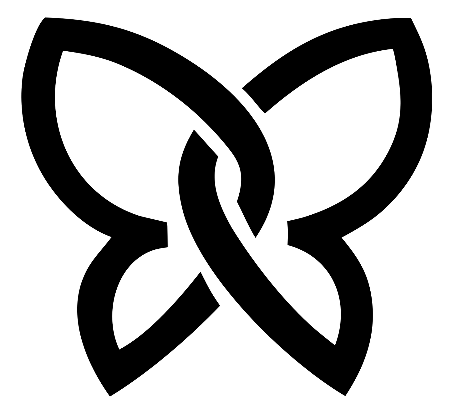 Celtic Knot Butterfly Logo #ffffff/#000000