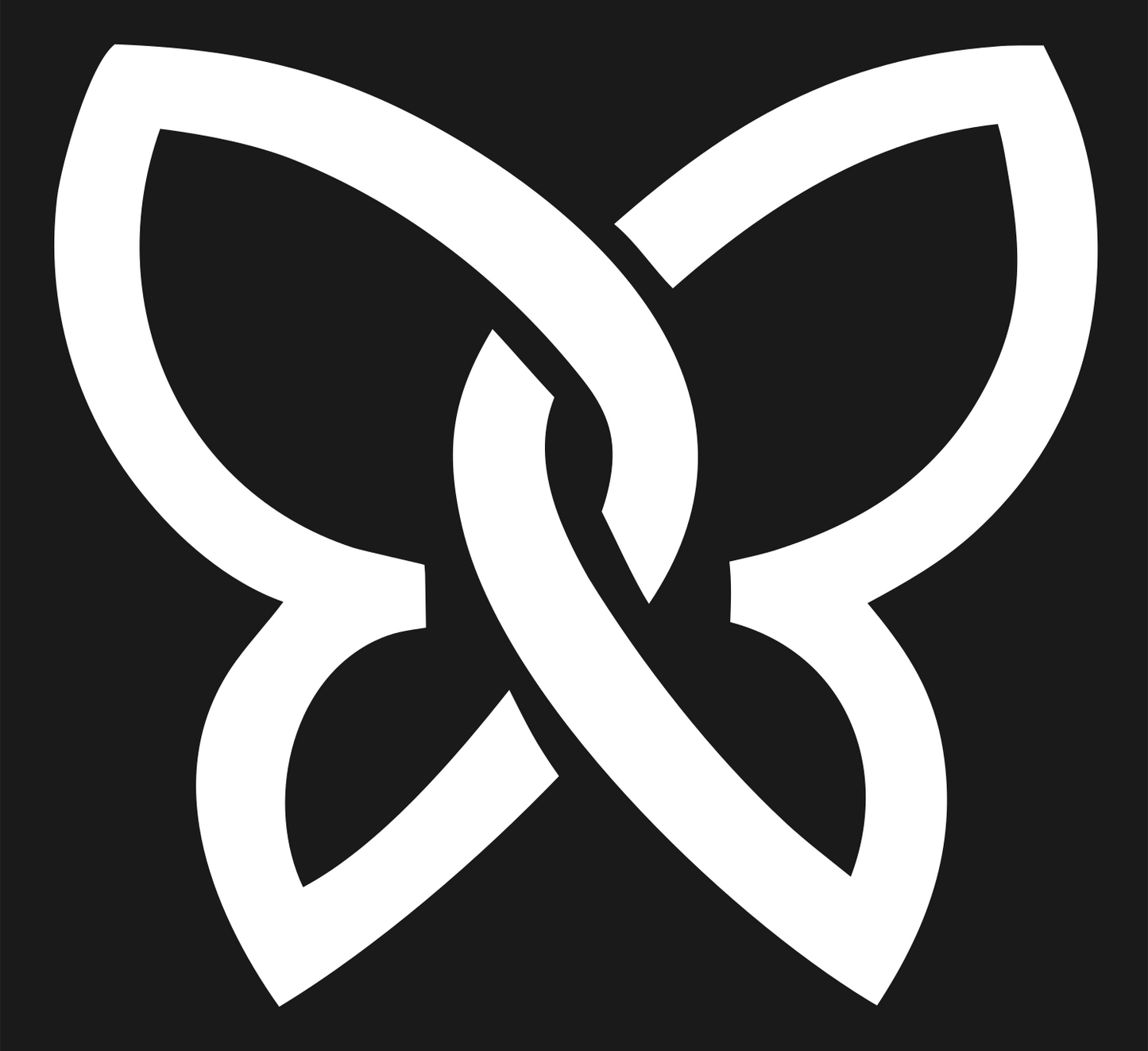Celtic Knot Butterfly Logo #1a1a1a/#ffffff