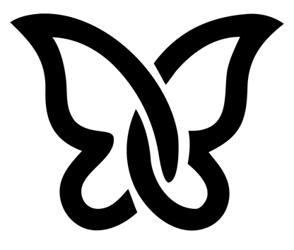 Interlocking Loop Butterfly Logo