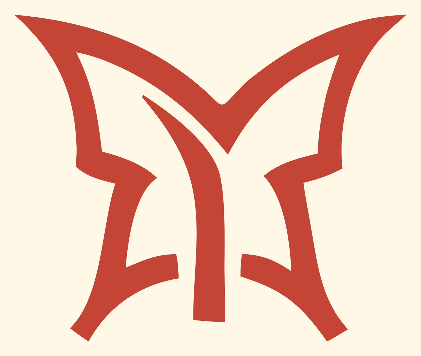 Sharp Claw Butterfly Logo #fff8e7/#c44536