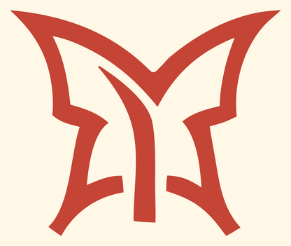 Sharp Claw Butterfly Logo #fff8e7/#c44536
