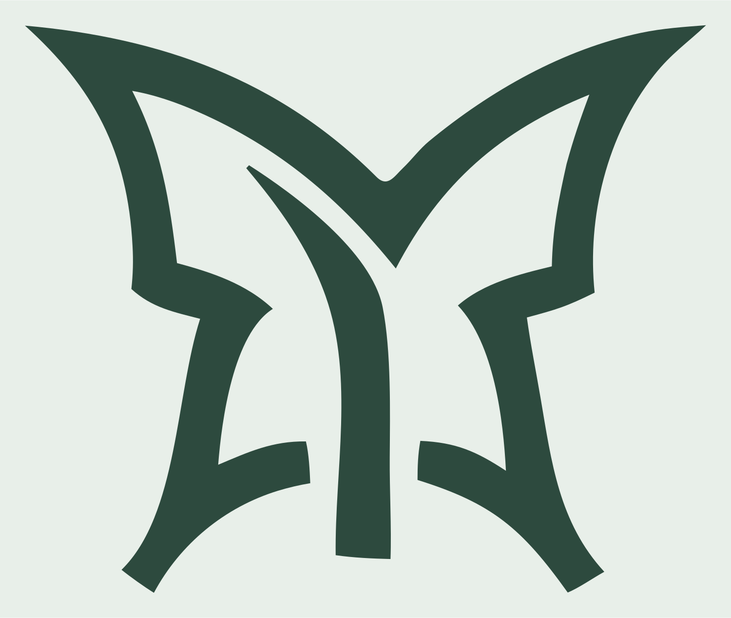 Sharp Claw Butterfly Logo #e8efe9/#2d4a3e