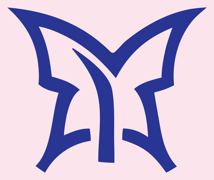 Sharp Claw Butterfly Logo #fce4ec/#283593