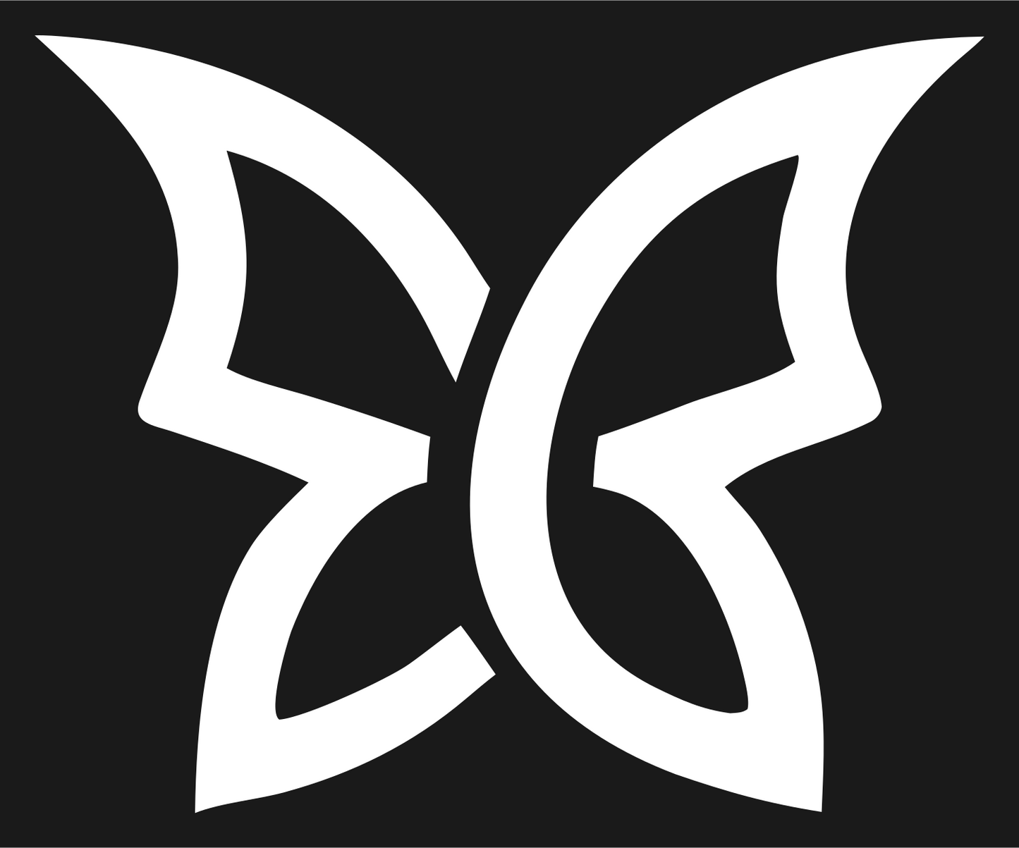 Open Wing Butterfly Logo #1a1a1a/#ffffff