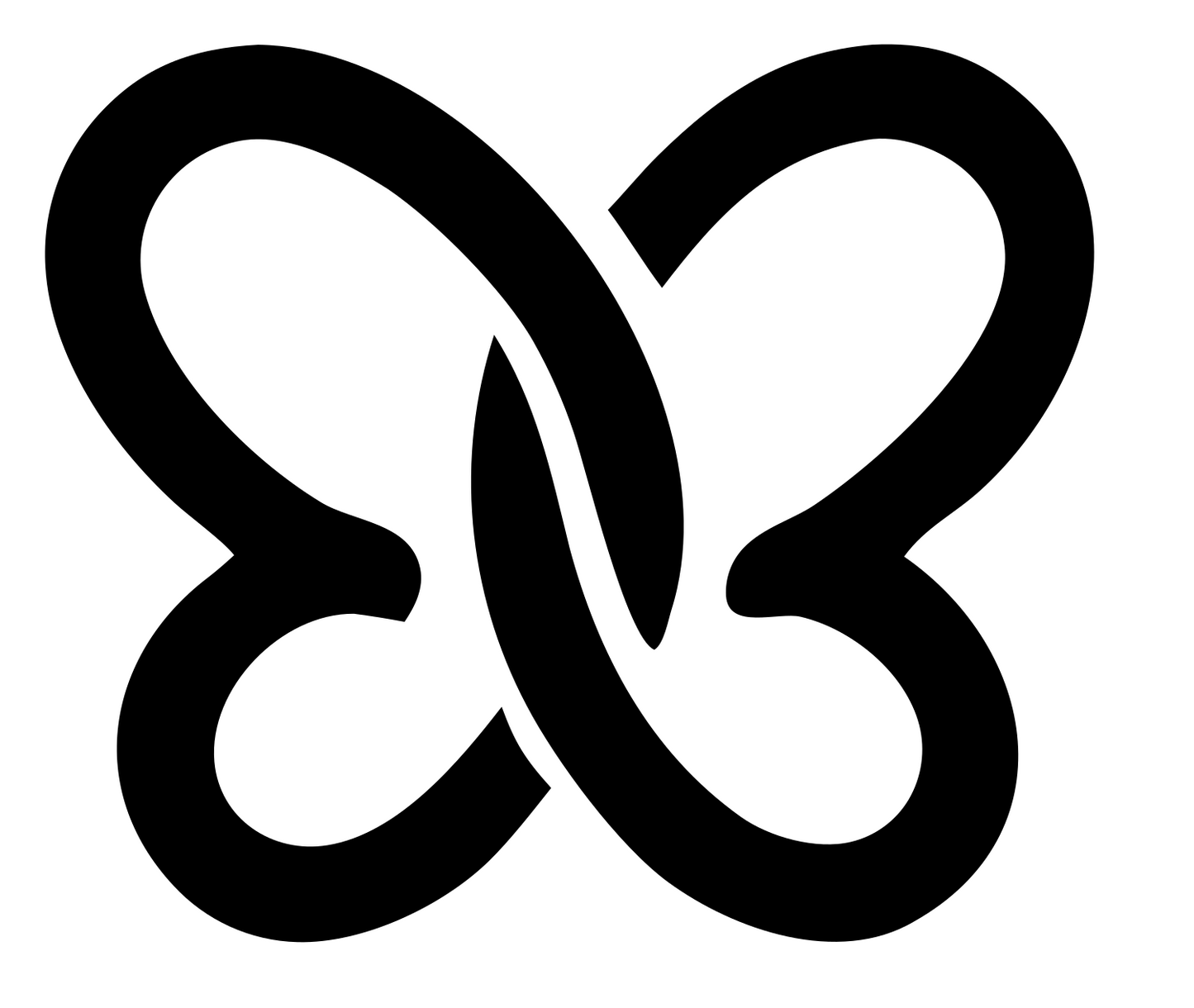 Infinity Twist Butterfly Logo #ffffff/#000000