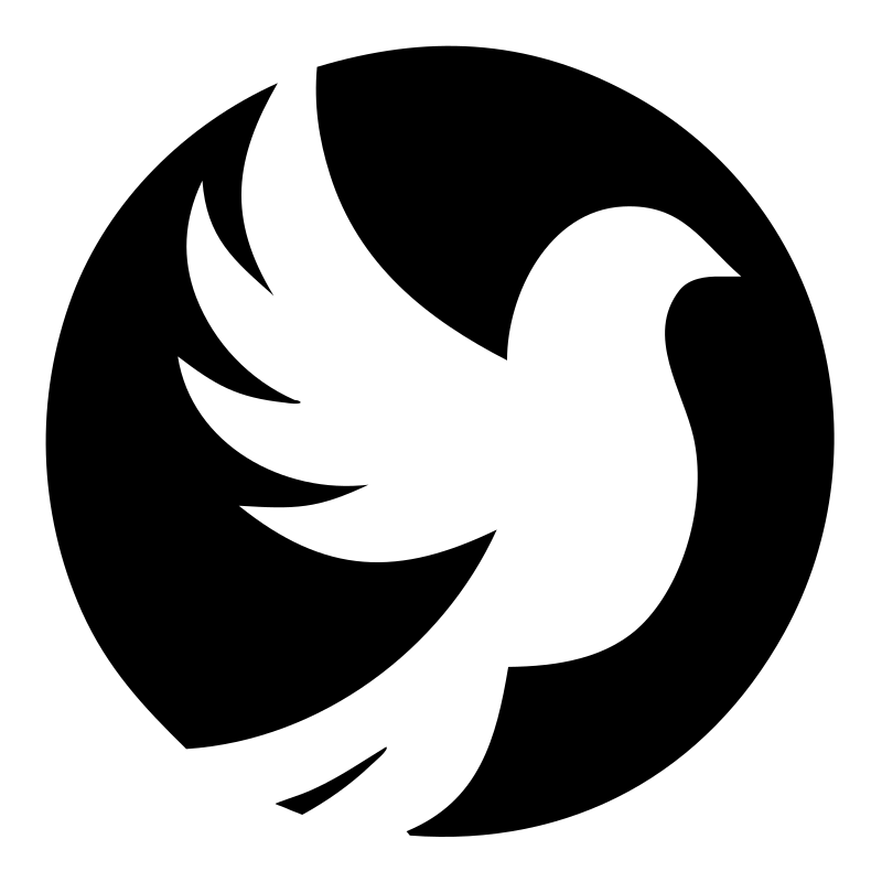 Negative Space Dove Circle Logo
