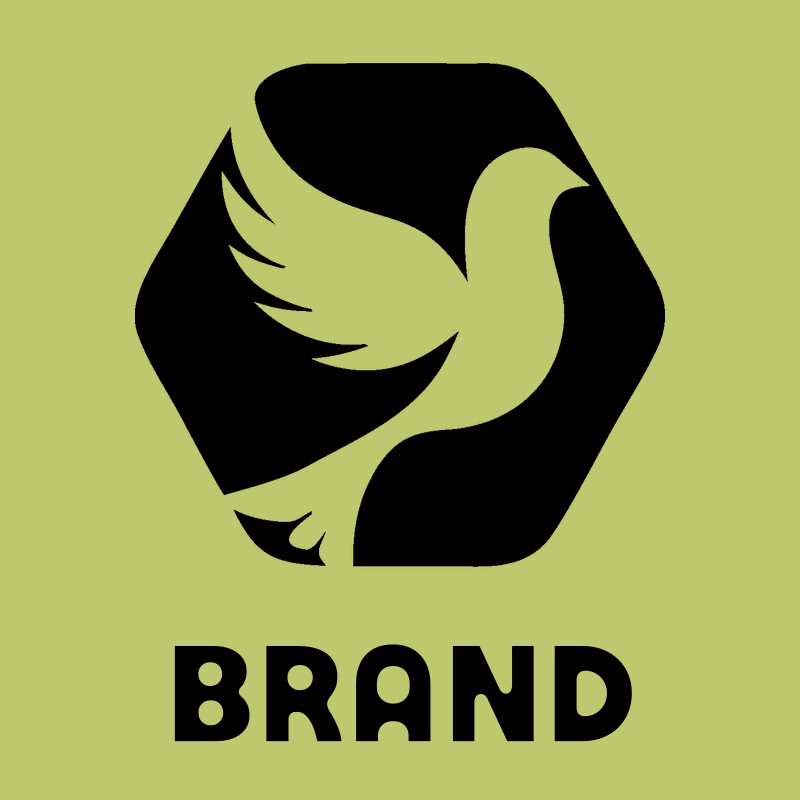 Dove Hexagon Negative Space Logo preview