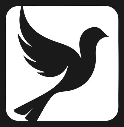 Ascending Dove Badge Logo #1a1a1a/#ffffff