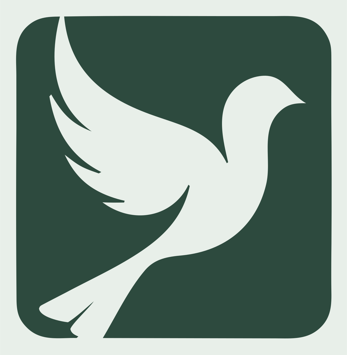 Ascending Dove Badge Logo #e8efe9/#2d4a3e