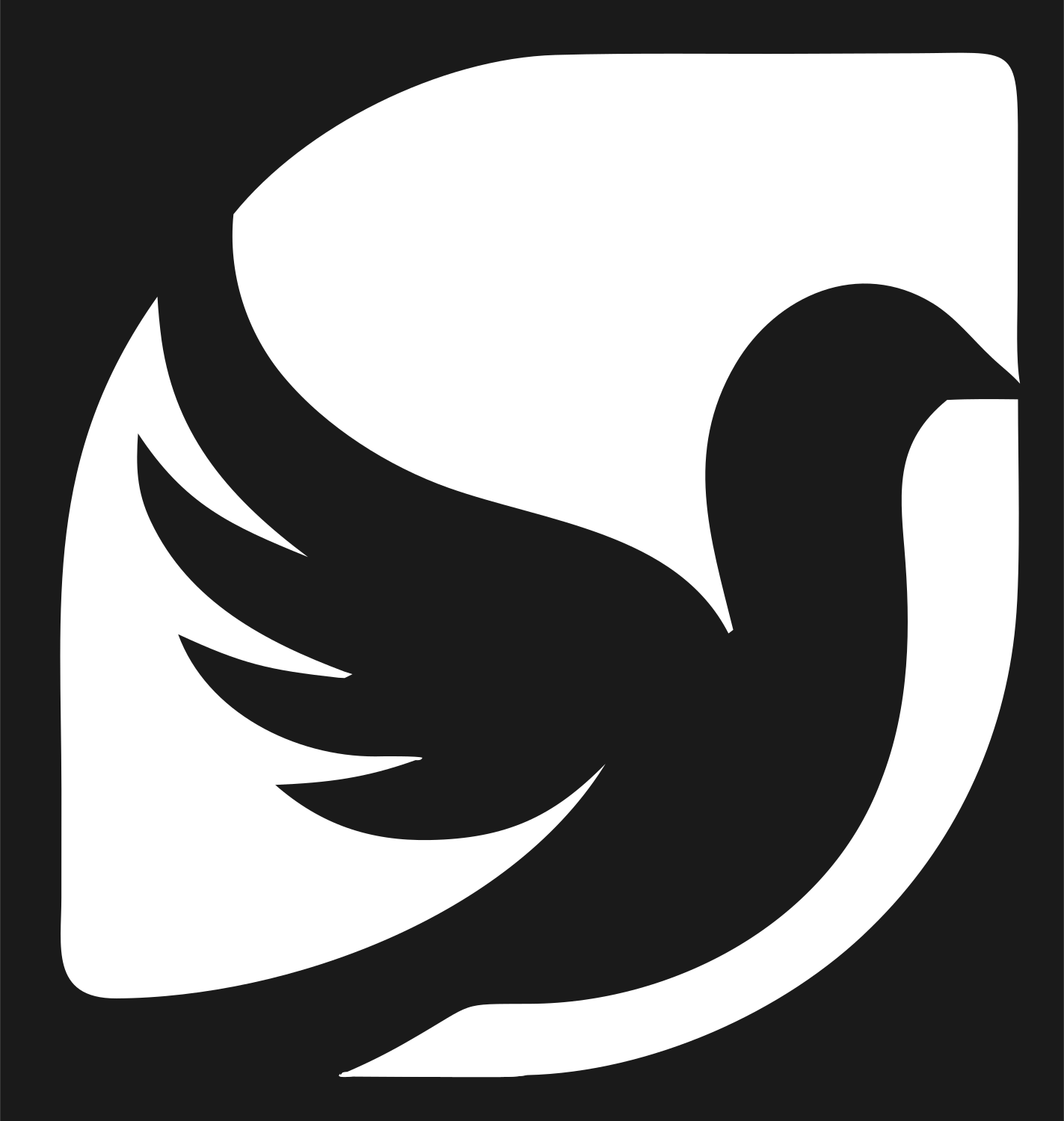 Dove Shield Negative Space Logo #1a1a1a/#ffffff