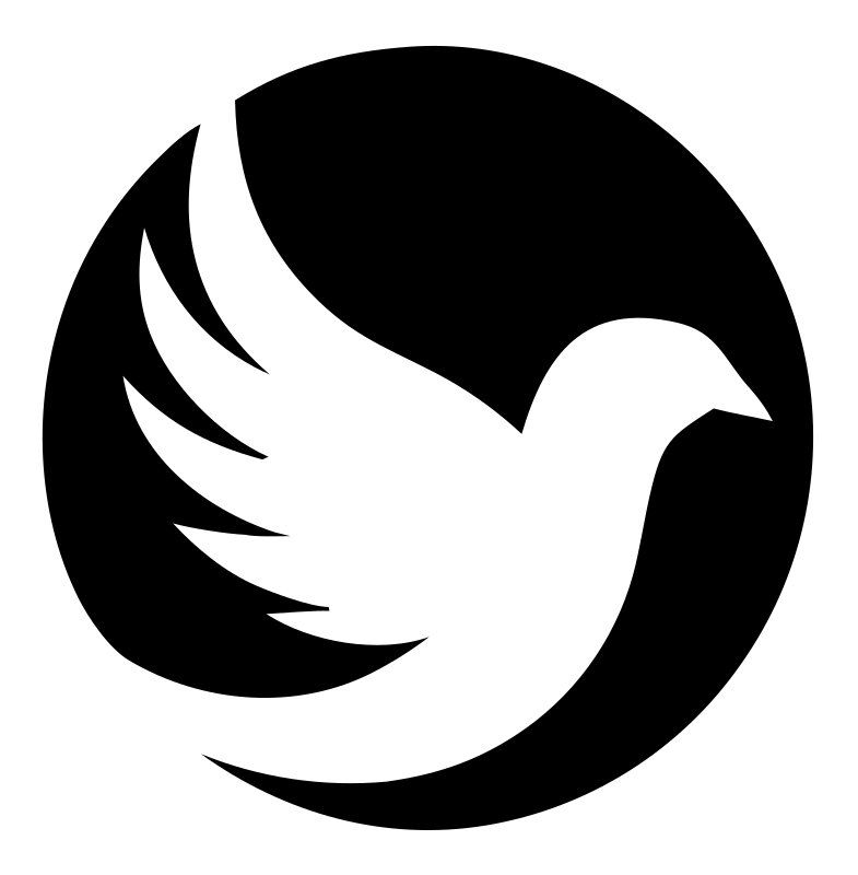 Dove Feather Burst Circle Logo