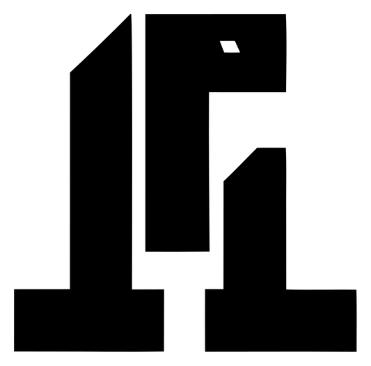 Brutalist Horse Letterform Logo