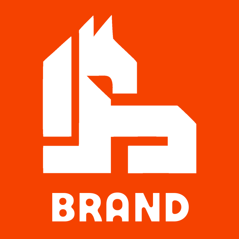 Brutalist Geometric Horse Logo preview