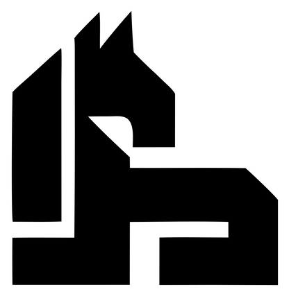 Geometric Horse Logo #ffffff/#000000