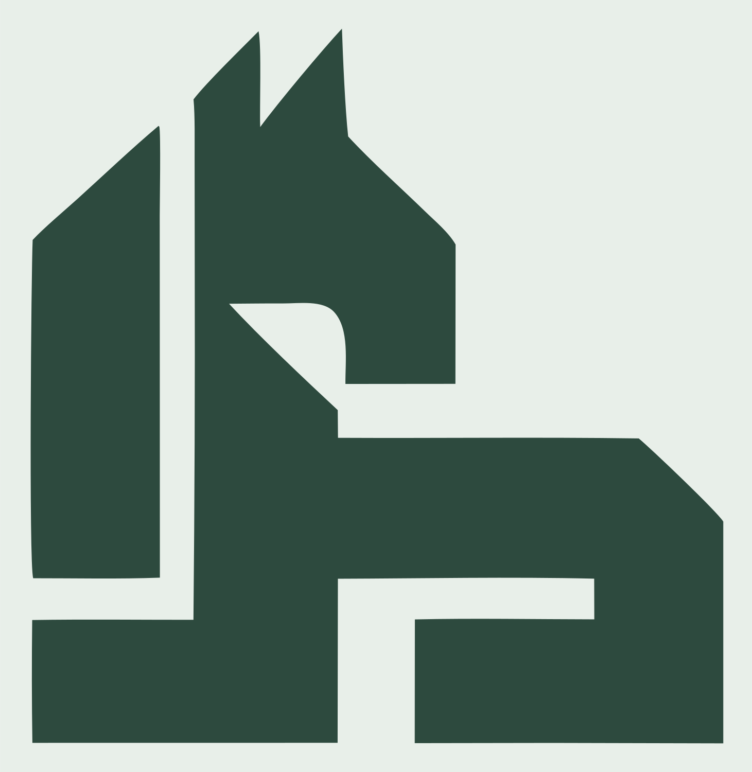 Geometric Horse Logo #e8efe9/#2d4a3e